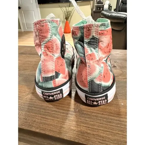CONVERSE Chuck Taylor All Star Hi Unisex / Youth Shoe Sz 4.5 Vapor pink / Green - Picture 5 of 9